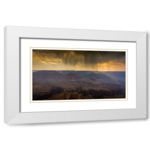 Grand Canyon Monsoon White Modern Wood Framed Art Print with Double Matting by Lin, Ning