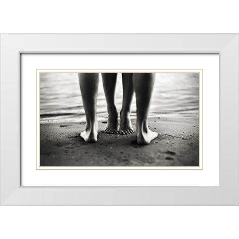 Together White Modern Wood Framed Art Print with Double Matting by Takh, Yulia