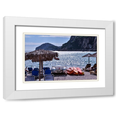 summer White Modern Wood Framed Art Print with Double Matting by CIANI, Settimio