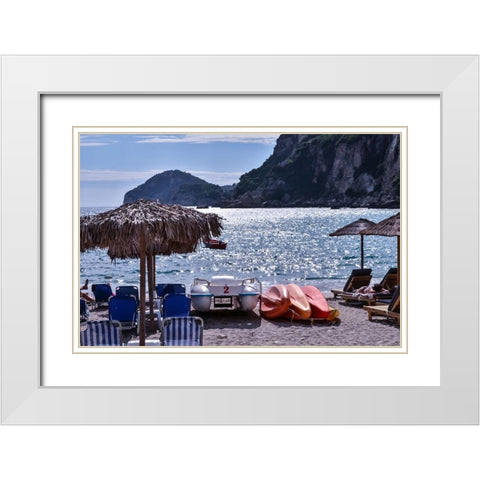summer White Modern Wood Framed Art Print with Double Matting by CIANI, Settimio