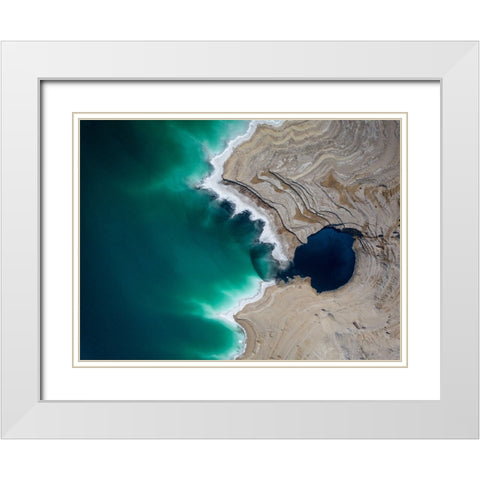 Big Fish White Modern Wood Framed Art Print with Double Matting by Eliash, Tomer