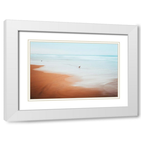 The beach White Modern Wood Framed Art Print with Double Matting by Lichtbildidealisten