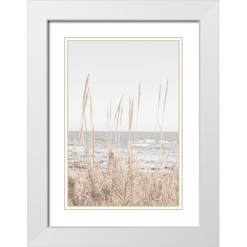 Beach Vass 001 White Modern Wood Framed Art Print with Double Matting by Artographie Studio