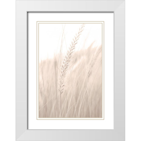 Grass 001 White Modern Wood Framed Art Print with Double Matting by Artographie Studio