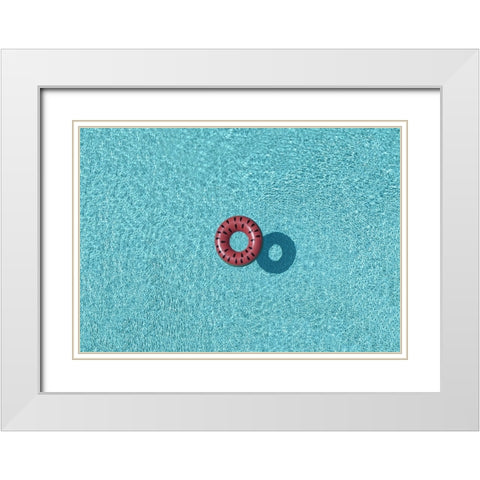 Cool Pool White Modern Wood Framed Art Print with Double Matting by Cederberg, Marcus