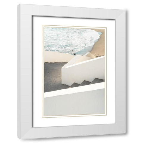 Solaris 11 White Modern Wood Framed Art Print with Double Matting by Artographie Studio