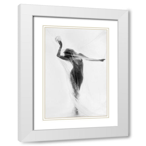 the mask dance White Modern Wood Framed Art Print with Double Matting by Odorizzi, Patrick