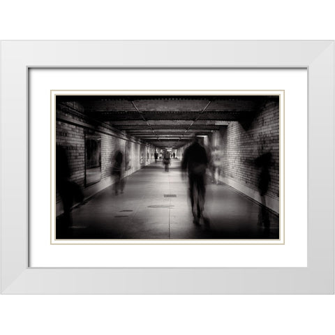 Faceless 1 White Modern Wood Framed Art Print with Double Matting by Morgan, Greg