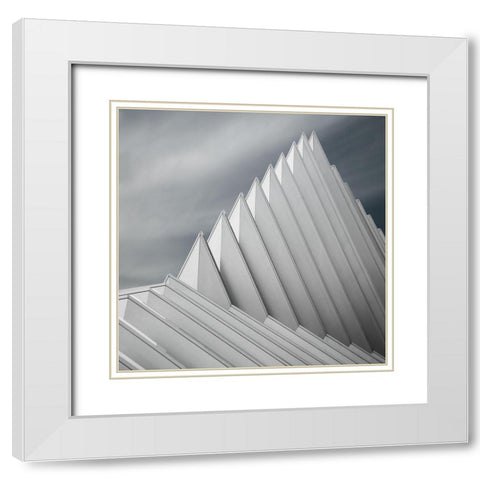 AgtamA White Modern Wood Framed Art Print with Double Matting by Claes, Gilbert