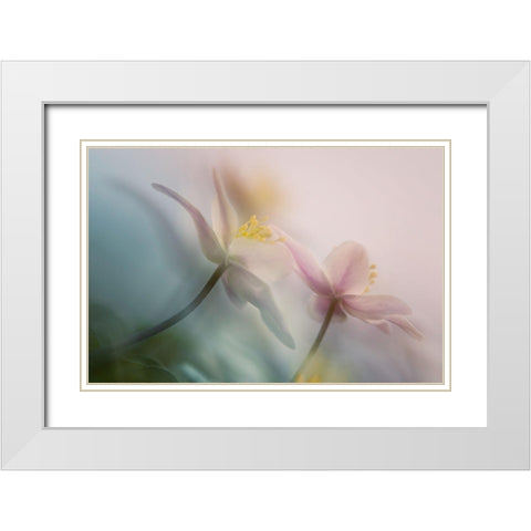 Gentle White Modern Wood Framed Art Print with Double Matting by Van Dongen, Anton