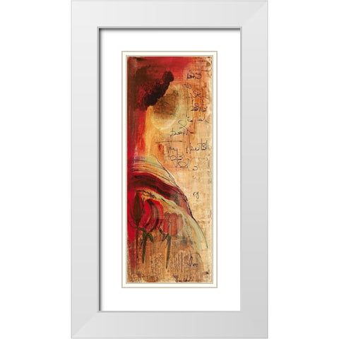 Para mi II White Modern Wood Framed Art Print with Double Matting by Leys, Gemma