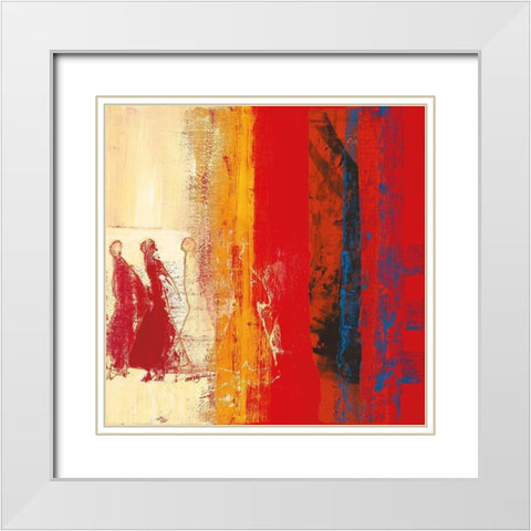 Figurativ II White Modern Wood Framed Art Print with Double Matting by van Ginkel, Marjolijn
