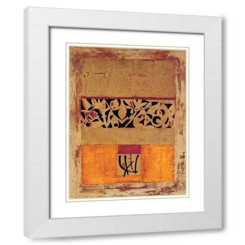 Vamedeva White Modern Wood Framed Art Print with Double Matting by Richter-Armgart, Rose