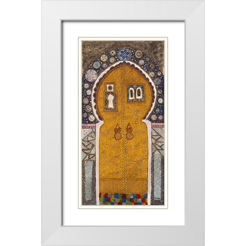 Porte orientale II White Modern Wood Framed Art Print with Double Matting by Maugeri, Valerie