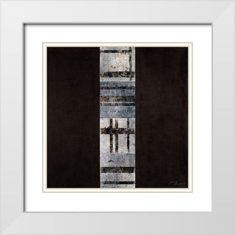 Composition I White Modern Wood Framed Art Print with Double Matting by Planker, Karin