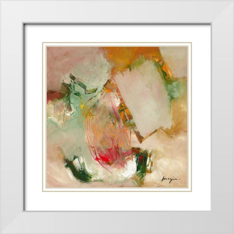 Variations abstraites VII White Modern Wood Framed Art Print with Double Matting by Magis, Pascal