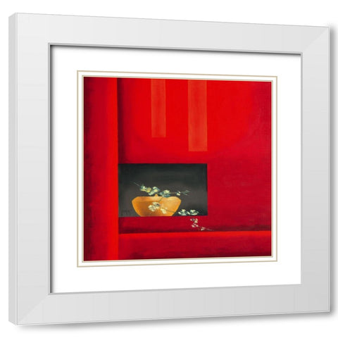 Libre White Modern Wood Framed Art Print with Double Matting by Triki, Bernadette