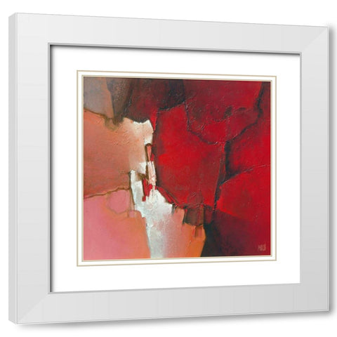 Violence 617 White Modern Wood Framed Art Print with Double Matting by Marchi
