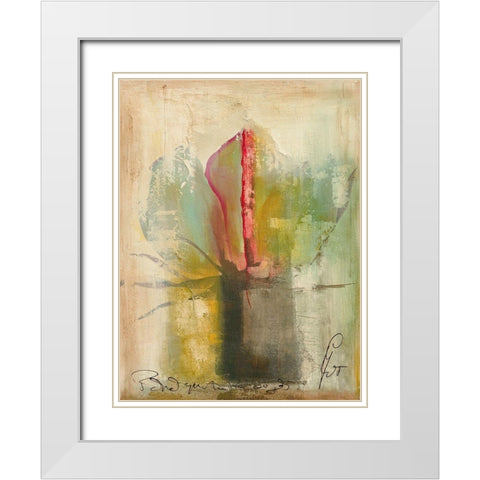 Me oigas I White Modern Wood Framed Art Print with Double Matting by Leys, Gemma