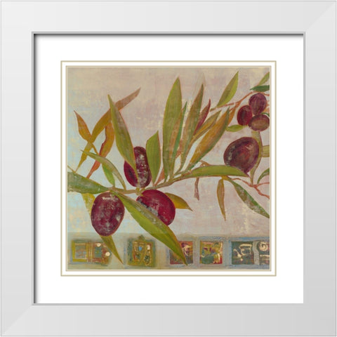 Olive II White Modern Wood Framed Art Print with Double Matting by Richter-Armgart, Rose
