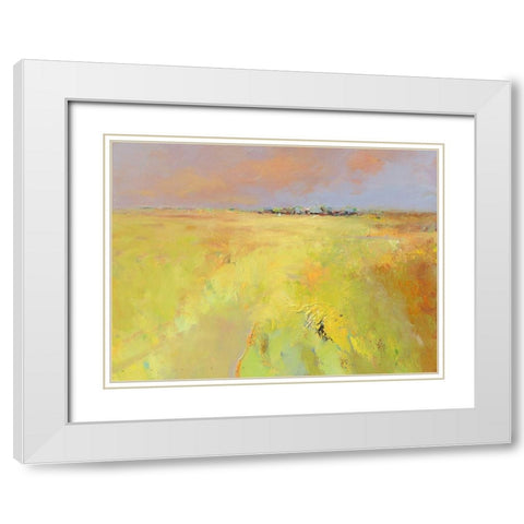 Spring White Modern Wood Framed Art Print with Double Matting by Groenhart, Jan