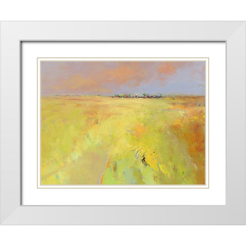 Spring White Modern Wood Framed Art Print with Double Matting by Groenhart, Jan