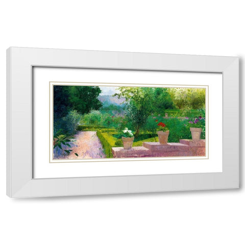 Granada I White Modern Wood Framed Art Print with Double Matting by Cereceda Martinez, Angeles