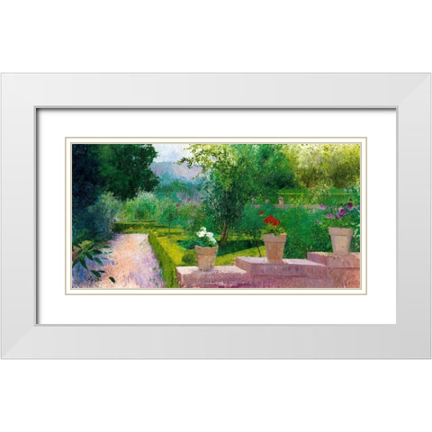 Granada I White Modern Wood Framed Art Print with Double Matting by Cereceda Martinez, Angeles