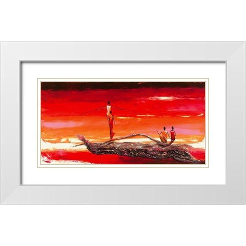 Spectacle White Modern Wood Framed Art Print with Double Matting by Marso