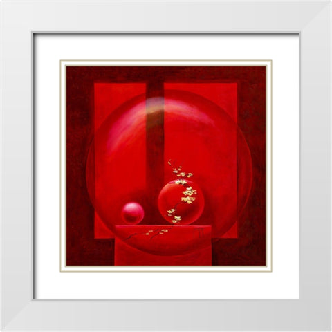 Hymne a la vie White Modern Wood Framed Art Print with Double Matting by Triki, Bernadette