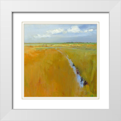 A clear day White Modern Wood Framed Art Print with Double Matting by Groenhart, Jan