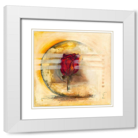 Juegas II White Modern Wood Framed Art Print with Double Matting by Leys, Gemma