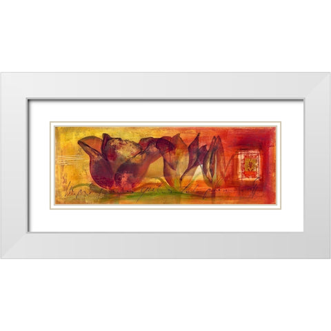 Tu risa II White Modern Wood Framed Art Print with Double Matting by Leys, Gemma