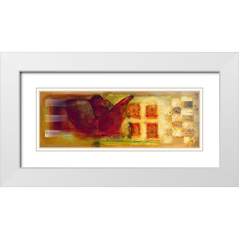 Corazon I White Modern Wood Framed Art Print with Double Matting by Leys, Gemma