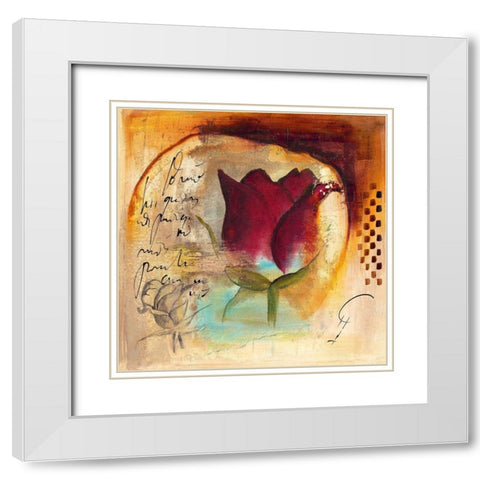 La Reina II White Modern Wood Framed Art Print with Double Matting by Leys, Gemma