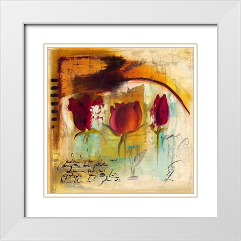 Oigas I White Modern Wood Framed Art Print with Double Matting by Leys, Gemma
