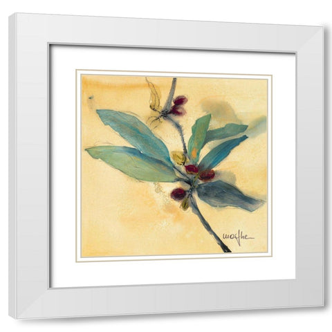 Olivier I White Modern Wood Framed Art Print with Double Matting by Marthe