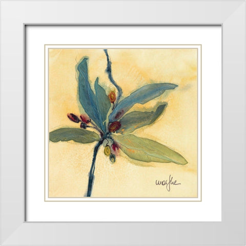 Olivier II White Modern Wood Framed Art Print with Double Matting by Marthe