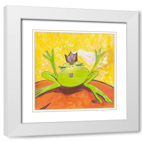 Sans titre White Modern Wood Framed Art Print with Double Matting by NAT