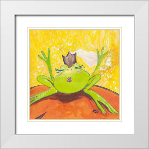 Sans titre White Modern Wood Framed Art Print with Double Matting by NAT