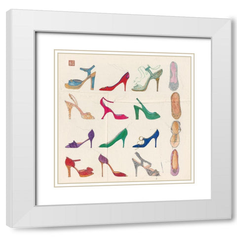 Les vacances White Modern Wood Framed Art Print with Double Matting by Place, Pauline