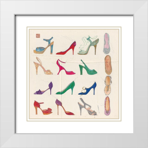 Les vacances White Modern Wood Framed Art Print with Double Matting by Place, Pauline