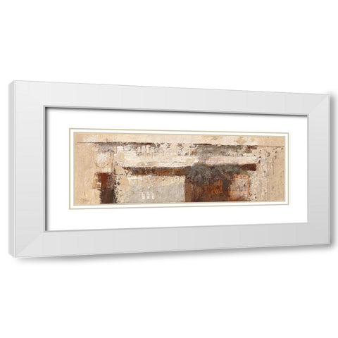 African Encounter/Afrikaanse ontmoeting White Modern Wood Framed Art Print with Double Matting by Verplanke, Jenny