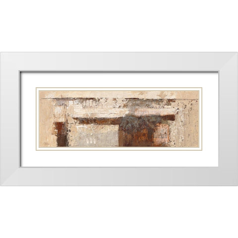 African Encounter/Afrikaanse ontmoeting White Modern Wood Framed Art Print with Double Matting by Verplanke, Jenny