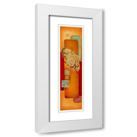Les nenuphars d or II White Modern Wood Framed Art Print with Double Matting by Perinciolo Duluc, Lyne