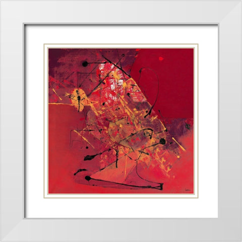 L Ange dragon White Modern Wood Framed Art Print with Double Matting by LAUTReDOU