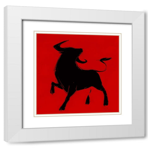 Toro I White Modern Wood Framed Art Print with Double Matting by Panasenko, Inna