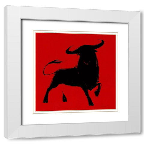 Toro II White Modern Wood Framed Art Print with Double Matting by Panasenko, Inna