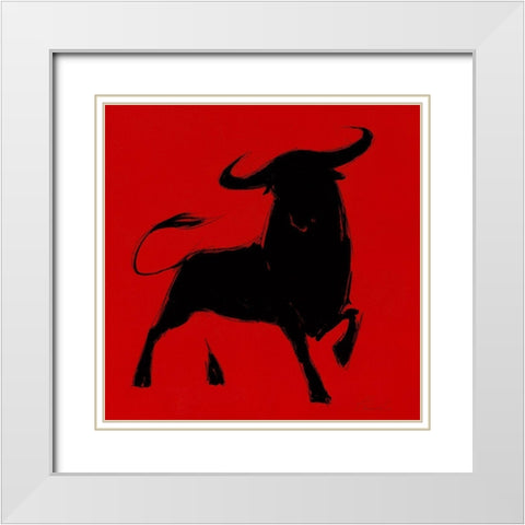 Toro II White Modern Wood Framed Art Print with Double Matting by Panasenko, Inna