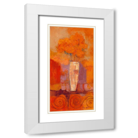Bouquet aux volutes White Modern Wood Framed Art Print with Double Matting by Pivier-Attolini, Regine